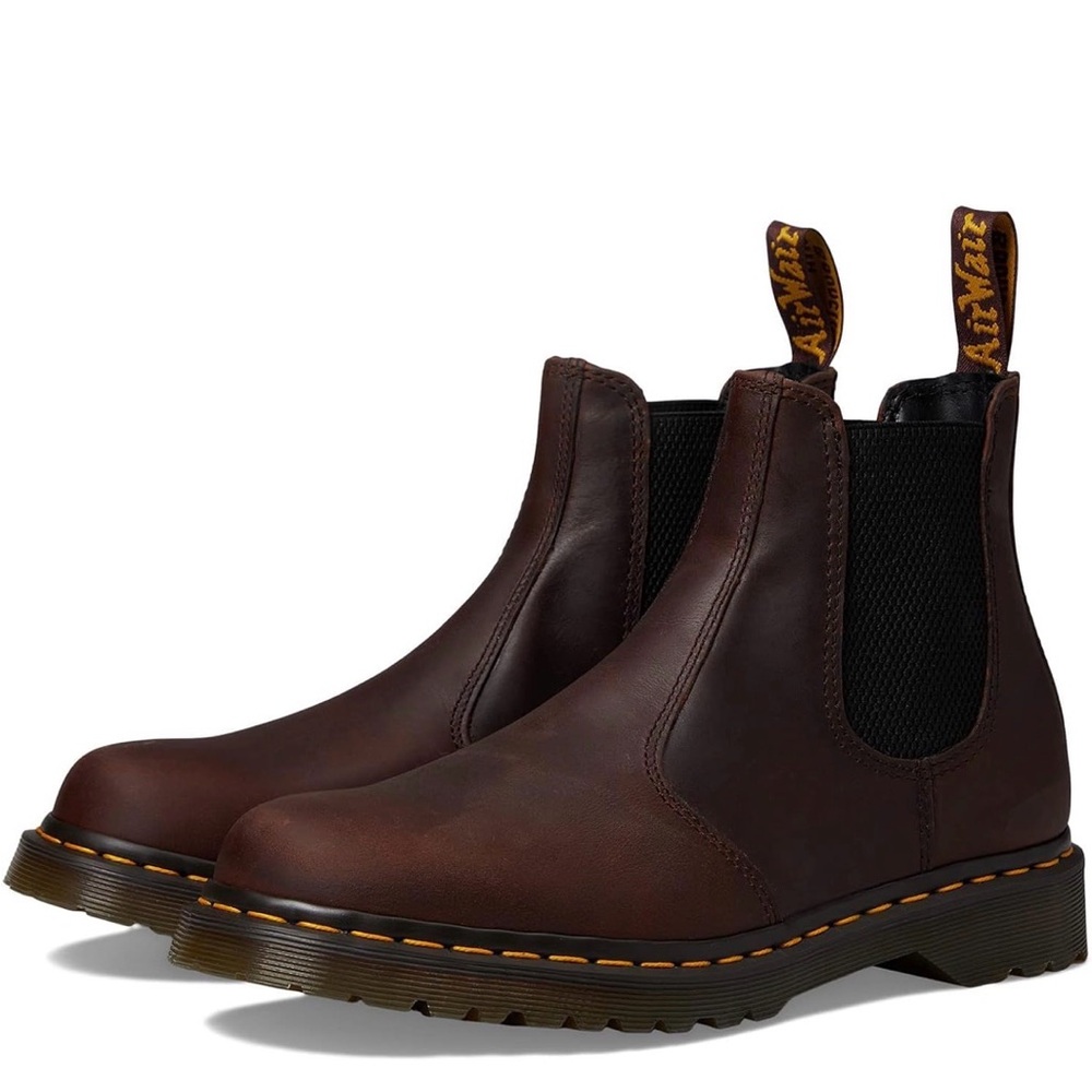 New Dr. Martens, 2976 Leather Chelsea Boot, Chestnut Brown, Women’s 8, Men’s 7